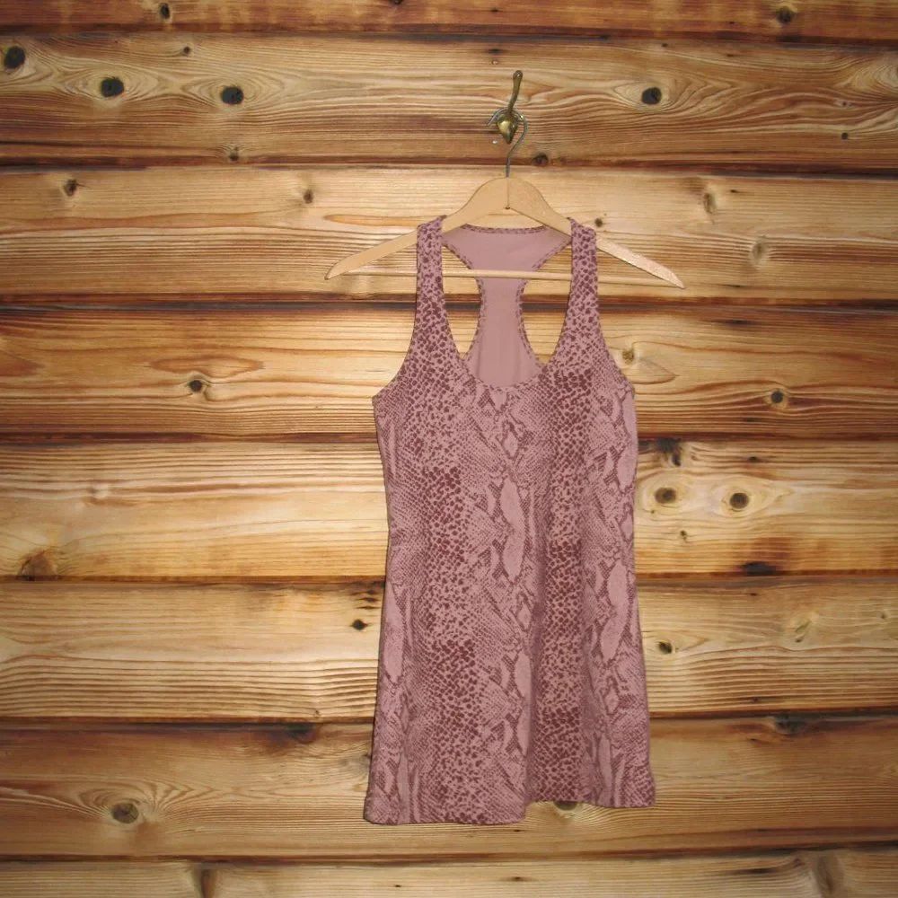 Lululemon Cool Racerback Tank Top Desert Snake Bark Berry Multi